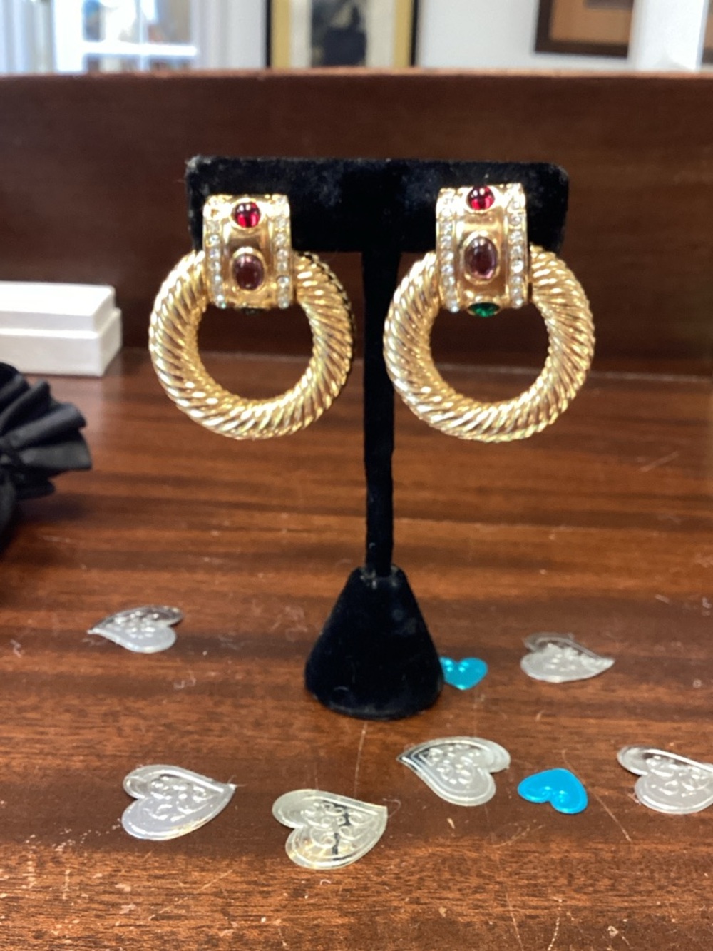Vintage costume clip-on earrings - Hello 1980s!
